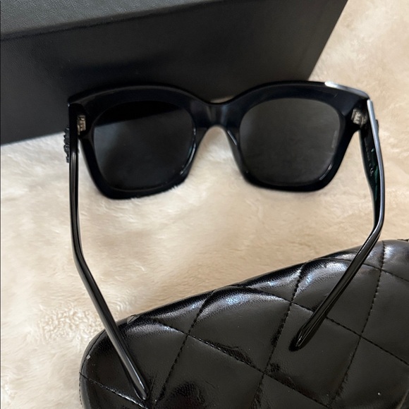 CHANEL Glossy Black Sunglasses main image 9